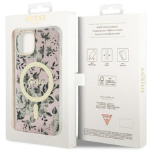 Заредете изображение във визуализатора на галерията – Guess GUHMP14MHCFWSP iPhone 14 Plus 6.7" pink/pink hardcase Flower MagSafe
