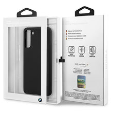 Заредете изображение във визуализатора на галерията – Etui BMW BMHCS21SSILBK S21 G991 czarny/black hardcase Silicone Signature
