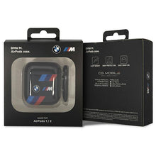 Заредете изображение във визуализатора на галерията – BMW BMA222SOTK AirPods 1/2 cover black/black Tricolor Stripes
