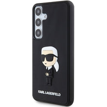 Заредете изображение във визуализатора на галерията – Original Pouch KARL LAGERFELD  hardcase 3D Rubber Ikonik KLHCS24M3DRKINK for Samsung Galaxy S24 Plus black
