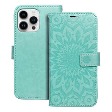 Заредете изображение във визуализатора на галерията – Forcell mezzo book case for iphone 14 pro max ( 6.7 ) mandala green - TopMag
