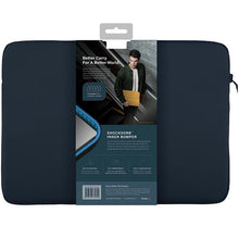 Заредете изображение във визуализатора на галерията – Uniq Vienna laptop Sleeve 14" case blue/indigo blue Waterproof RPET
