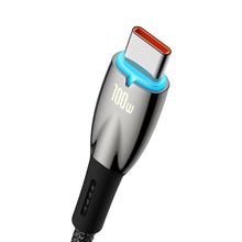 Заредете изображение във визуализатора на галерията – BASEUS cable USB A to Type C Power Delivery 100W Glimmer Series CADH000501 2m black
