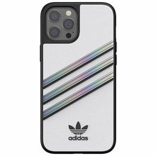 Заредете изображение във визуализатора на галерията – Adidas OR Moudled Case PU iPhone 12 Pro Max white/white 43712
