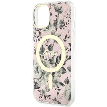 Заредете изображение във визуализатора на галерията – Guess GUHMP14MHCFWSP iPhone 14 Plus 6.7" pink/pink hardcase Flower MagSafe

