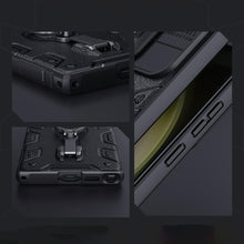 Заредете изображение във визуализатора на галерията – Nillkin CamShield Armor Pro Magnetic Case for Samsung Galaxy S23 Ultra Magnetic MagSafe Cover with Camera Cover Black
