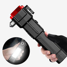 Заредете изображение във визуализатора на галерията – LED Flashlight LT2 Rescue (hammer, belt cutter, magnet) waterproof silver
