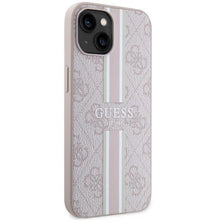 Заредете изображение във визуализатора на галерията – Guess 4G Printed Stripes MagSafe case for iPhone 15/14/13 - pink
