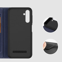 Заредете изображение във визуализатора на галерията – Dux Ducis Skin X2 case Samsung Galaxy A14 5G flip case wallet stand blue
