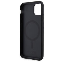Заредете изображение във визуализатора на галерията – Guess GUHMN61P4RPSK iPhone 11 / Xr black/black hardcase 4G Printed Stripes MagSafe
