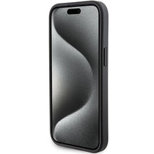 Заредете изображение във визуализатора на галерията – BMW Grip Stand Smooth &amp; Carbon case for iPhone 15 - black
