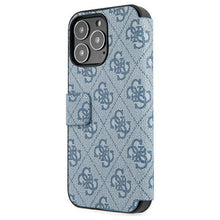 Заредете изображение във визуализатора на галерията – Guess GUBKP13X4GMGBL iPhone 13 Pro Max 6,7" niebieski/blue book 4G Big Metal Logo
