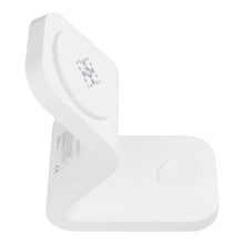 Заредете изображение във визуализатора на галерията – Wireless charger qi 3in1 15w b16 working with magsafe white - TopMag
