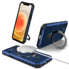 Заредете изображение във визуализатора на галерията – Tel Protect Armor Magsafe Metal Ring Case for Iphone 12 blue
