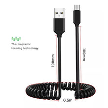 Заредете изображение във визуализатора на галерията – Cable coiled  - USB to Type C - 66W 5A 1 metre black
