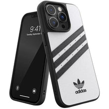 Заредете изображение във визуализатора на галерията – Adidas OR Molded Case PU iPhone 14 Pro 6.1" white-black/white-black 50190
