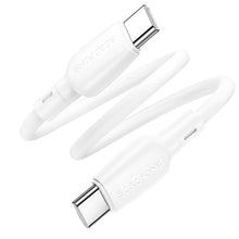 Заредете изображение във визуализатора на галерията – Borofone Cable BX93 Super Power - Type C to Type C - 60W 3A 0,25 metres white
