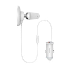 Заредете изображение във визуализатора на галерията – Baseus wireless car charger with MagSafe 15W holder for air vent + USB-A 25W white (CW01)
