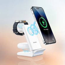 Заредете изображение във визуализатора на галерията – Choetech T608 15W 4in1 induction charging station - white
