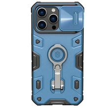 Заредете изображение във визуализатора на галерията – Nillkin CamShield Armor Pro Magnetic Case for iPhone 14 Pro Max Magnetic MagSafe Cover with Camera Cover blue
