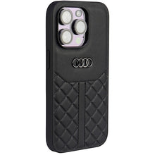 Заредете изображение във визуализатора на галерията – Original Case AUDI hardcase Genuine Leather AU-TPUPCIP14P-Q8/D1-BK for Iphone 14 Pro black
