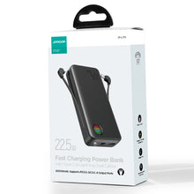 Заредете изображение във визуализатора на галерията – Joyroom 20000mAh 22.5W power bank with built-in USB-C/ Lightning cables (JR-L015) - black
