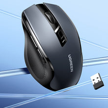 Заредете изображение във визуализатора на галерията – Ugreen USB Optical Wireless Mouse 2.4GHz 4000 DPI black (MU006)

