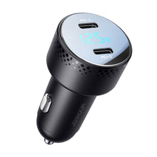 Заредете изображение във визуализатора на галерията – Car charger 2x USB C 70W with LED display Joyroom JR-CCD02 | black
