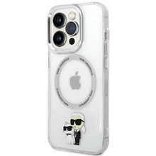 Заредете изображение във визуализатора на галерията – Karl Lagerfeld KLHMP13LHNKCIT iPhone 13 Pro 6.1" hardcase transparent Iconic Karl&amp;Choupette Magsafe
