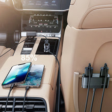Заредете изображение във визуализатора на галерията – Joyroom fast car charger with extension cable 45W 5xUSB-A black (JR-CL03 Pro)
