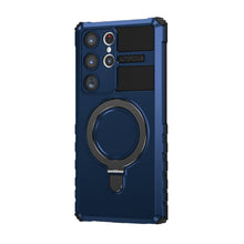 Заредете изображение във визуализатора на галерията – Tel Protect Armor Magsafe Metal Ring Case for Samsung Galaxy S23 Ultra blue
