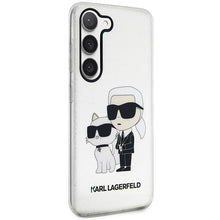 Заредете изображение във визуализатора на галерията – Karl Lagerfeld KLHCS23MHNKCTGT S23+ S916 transparent hardcase Gliter Karl&amp;Choupette
