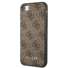 Заредете изображение във визуализатора на галерията – Original Case GUESS 4G Big Metal Gold Logo GUHCI8G4GFBR for Iphone 7/8/SE 2020/2022 brown

