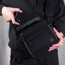 Заредете изображение във визуализатора на галерията – Wozinsky bicycle handlebar bag bike shoulder bag black (WBHBB-01)
