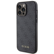 Заредете изображение във визуализатора на галерията – Original faceplate case GUESS GUHCP15LG4GFGR for iPhone 15 PRO (4G Metal Logo / grey)
