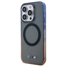 Заредете изображение във визуализатора на галерията – Original Case BMW Gradient Bumper MagSafe Hardcase BMHMP15XHTGE for Iphone 15 Pro Max Grey
