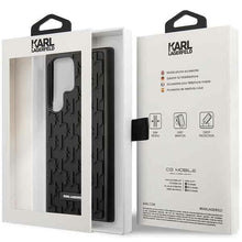 Заредете изображение във визуализатора на галерията – Original faceplate case KARL LAGERFELD KLHCS23LRUPKLPK for SAMSUNG S23 Ultra (Rubber Mono Logo Plate / black)
