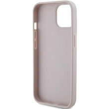 Заредете изображение във визуализатора на галерията – Guess Leather 4G Triangle Strass case for iPhone 15 - pink
