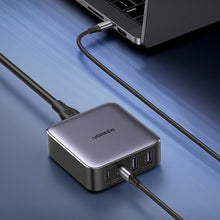 Заредете изображение във визуализатора на галерията – Ugreen Nexode fast desktop charger GaN 2xUSB-C / 2xUSB-A 65W gray (CD327)
