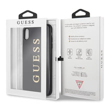 Заредете изображение във визуализатора на галерията – Guess GUHCI65TGGGBK iPhone Xs Max czarny/black hard case Classic Double Layer Glitter
