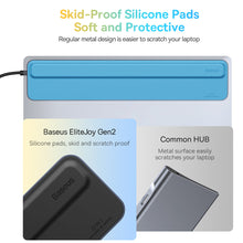 Заредете изображение във визуализатора на галерията – Baseus EliteJoy Gen2 universal USB HUB 12in1 with USB-C cable 25cm notebook stand USB-A / USB-C / DP / HDMI / SD / TF / RJ45 / 3.5mm jack / PD 100W gray (WKSX030213)
