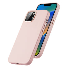 Заредете изображение във визуализатора на галерията – Dux Ducis Grit Leather Case for iPhone 14 Plus Elegant Faux Leather Cover (MagSafe Compatible) Pink

