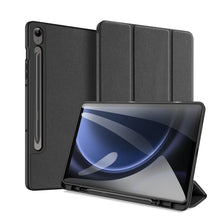 Заредете изображение във визуализатора на галерията – Dux Ducis Domo eco-leather case with stand for Samsung Tab S9 FE+ - black
