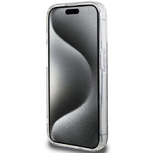 Заредете изображение във визуализатора на галерията – Original faceplate case GUESS GUHMP15LHGCUSTGK for iPhone 15 Pro (Magsafe / IML GCUBE / black)
