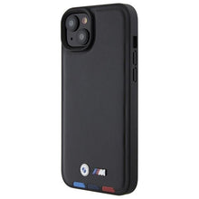Заредете изображение във визуализатора на галерията – BMW BMHCP15M22PTDK iPhone 15 Plus 6.7" black/black Leather Stamp Tricolor

