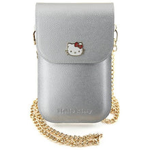 Заредете изображение във визуализатора на галерията – Original HELLO KITTY Handbag Leather Metal Logo Chain HKOWBPGHDLMS silver
