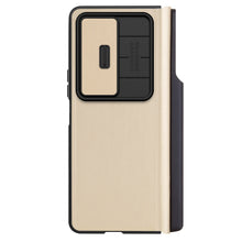 Заредете изображение във визуализатора на галерията – Nillkin Qin Leather Pro Case for Samsung Galaxy Z Fold 4 cover with a cover for the camera and a place for the stylus gold
