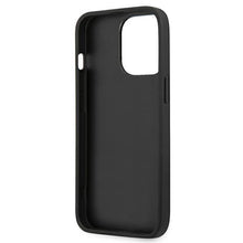 Заредете изображение във визуализатора на галерията – Guess GUHCP13XSA4GSBK iPhone 13 Pro Max 6,7" czarny/black hardcase Saffiano 4G Metal Logo
