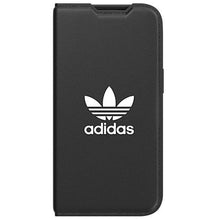 Заредете изображение във визуализатора на галерията – Adidas OR Booklet Case BASIC iPhone 14 6.1" black/black white 50181
