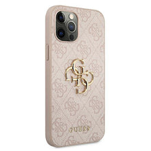Заредете изображение във визуализатора на галерията – Guess GUHCP12M4GMGPI iPhone 12/12 Pro 6,1" różowy/pink hardcase 4G Big Metal Logo
